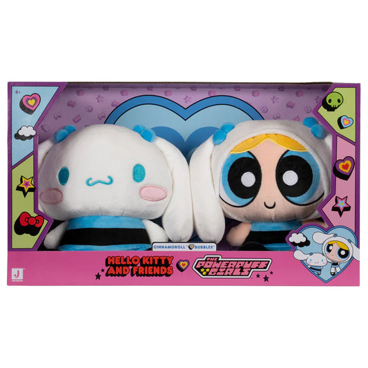 Hello Kitty And Friends X Powerpuff Girl 8” Plush Set Bubbles/Cinnamoroll ***Preorden***