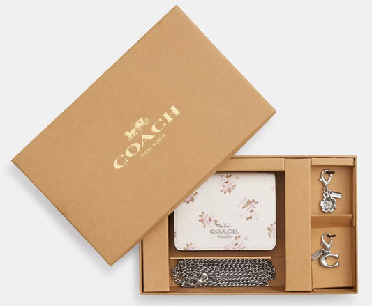 Boxed Mini Wallet Floral Print Coach ***Preorden***