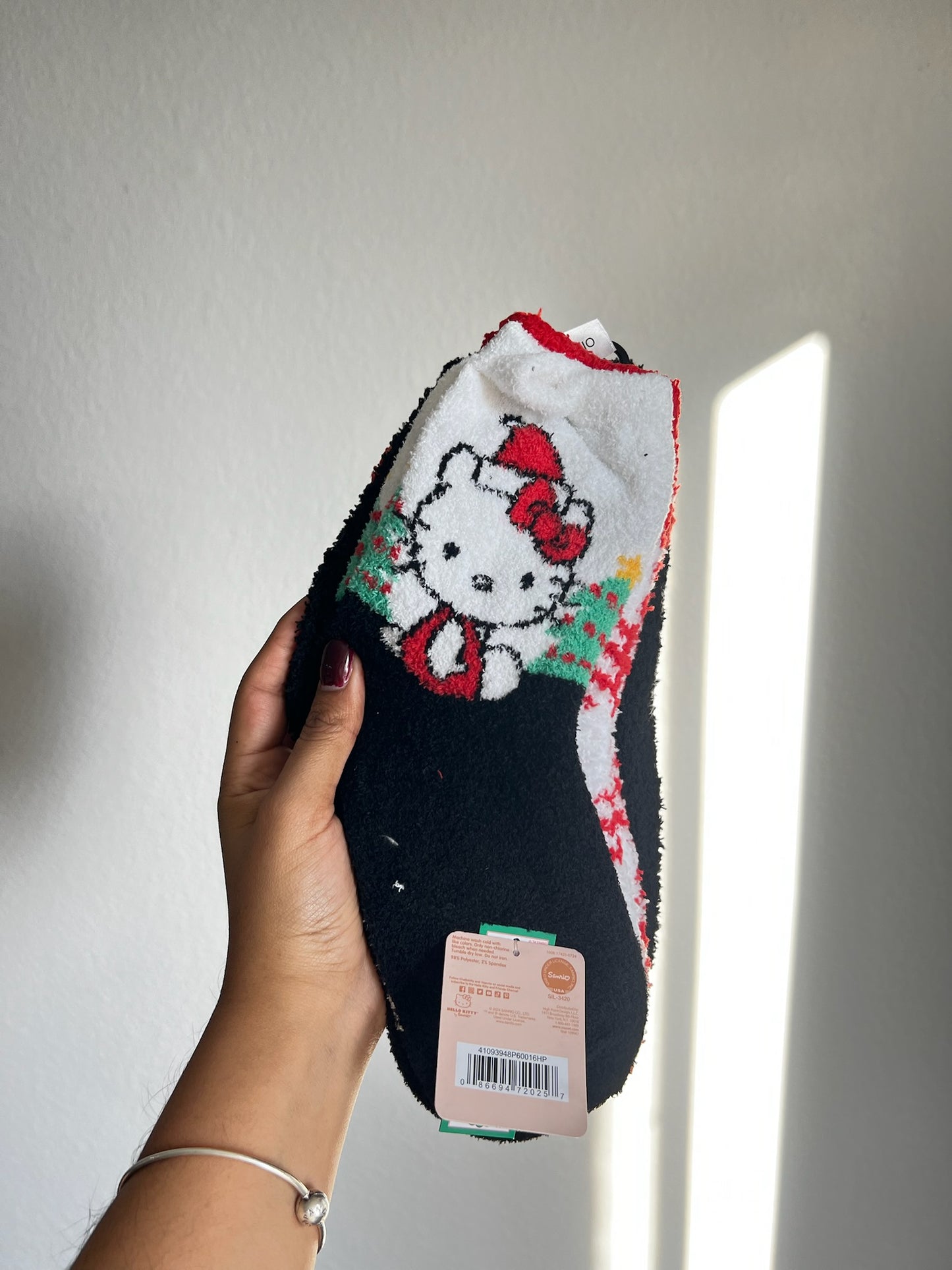 Set De 4 Pares De Calcetas Cozy Hello Kitty Navideño