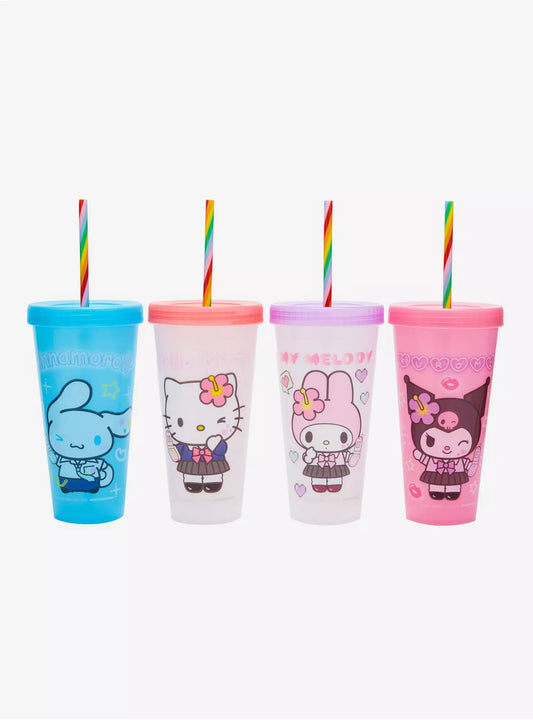 Set de Vasos Que Cambian De Color Hello Kityy & Friends Kogyaru ***Preorden***