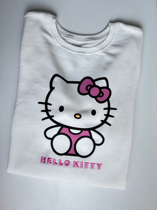 Sudadera Hello Kitty Nombre Rosa y bordado