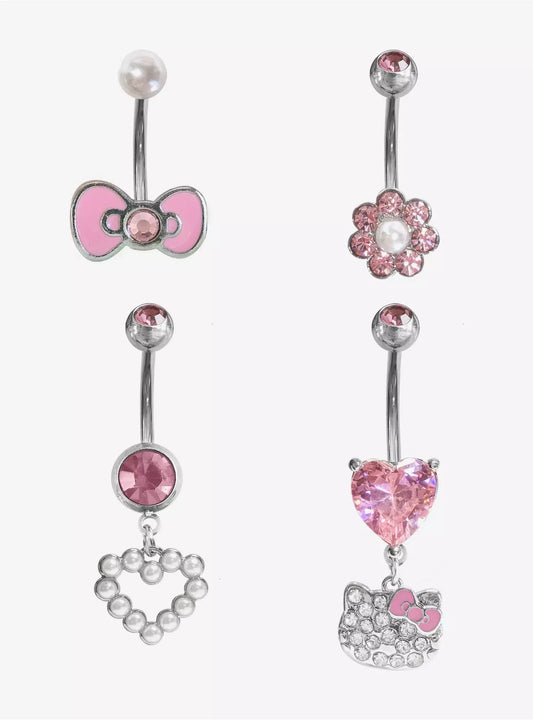 Set de 4 Aretes Hello Kitty ***Preorden***