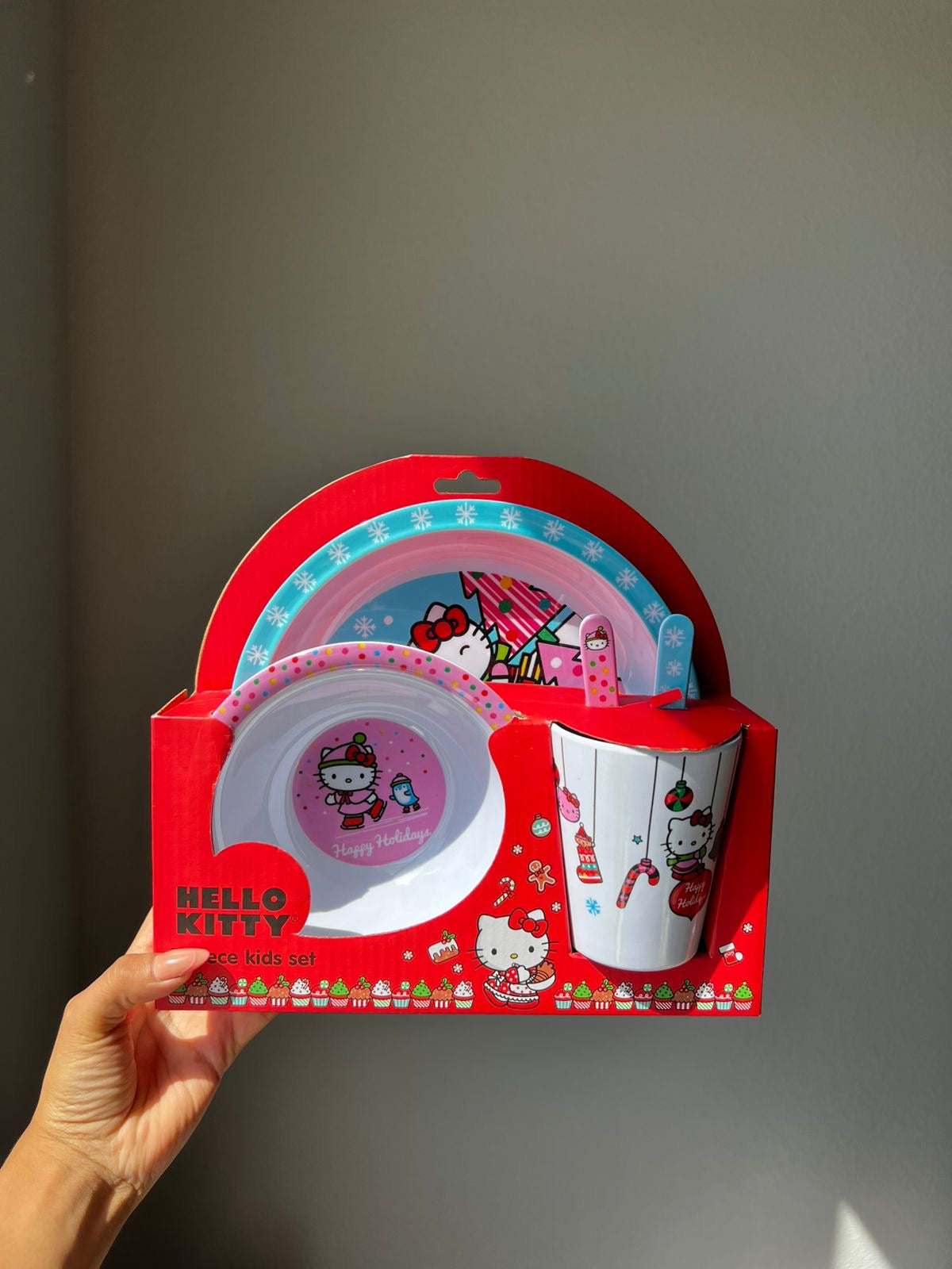 Set de Vaso Y Plato Hello Kitty Patinadora