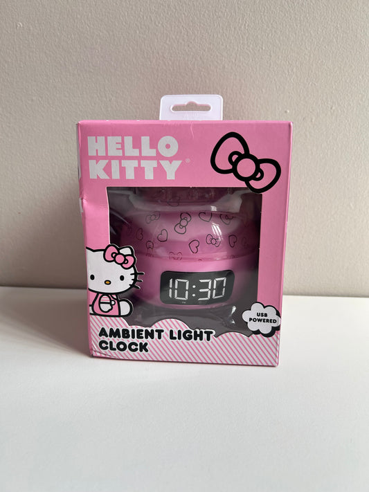 Reloj Lámpara Hello Kitty Moñitos
