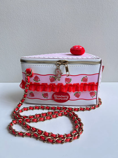 Strawberry Shortcake Cake Slice Figural Crossbody Bag