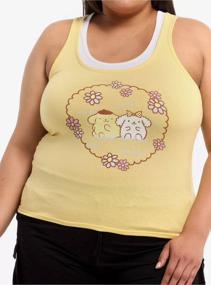 Pompompurin Layered Tank Top Plus Size ***Preorden***