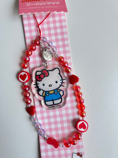 Charm Phone Hello Kitty Rojo Y Blanco