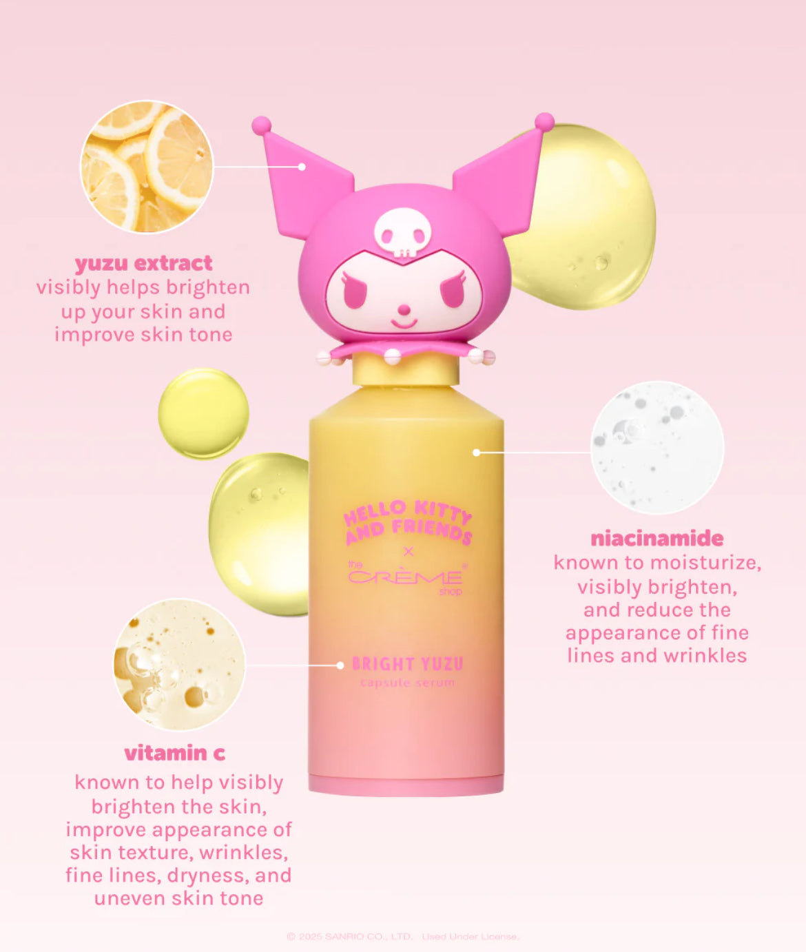 Bright Yuzu Capsule Serum Kuromi The Créme Shop ***Preorden***