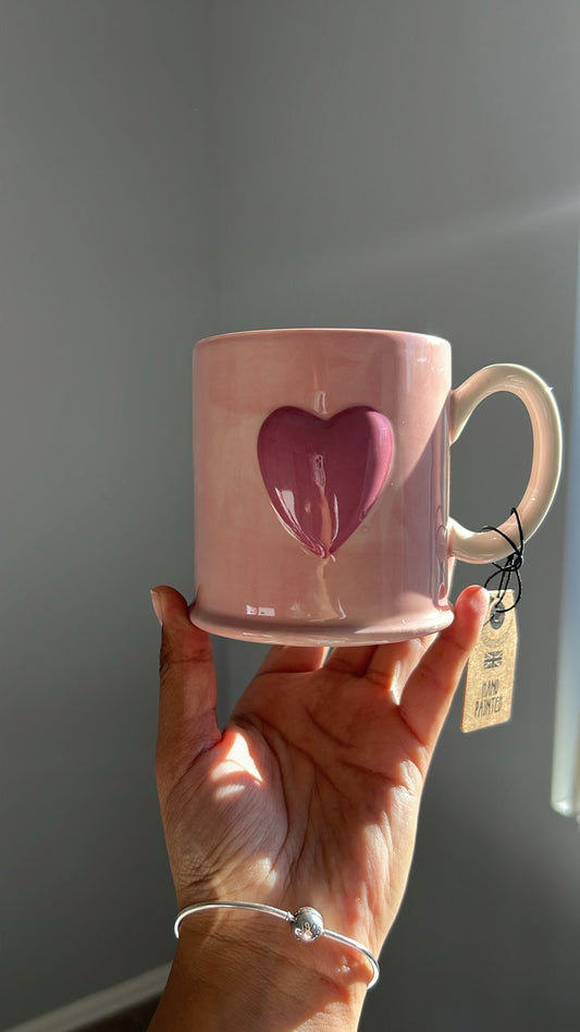 Taza de Corazón Pintada a Mano