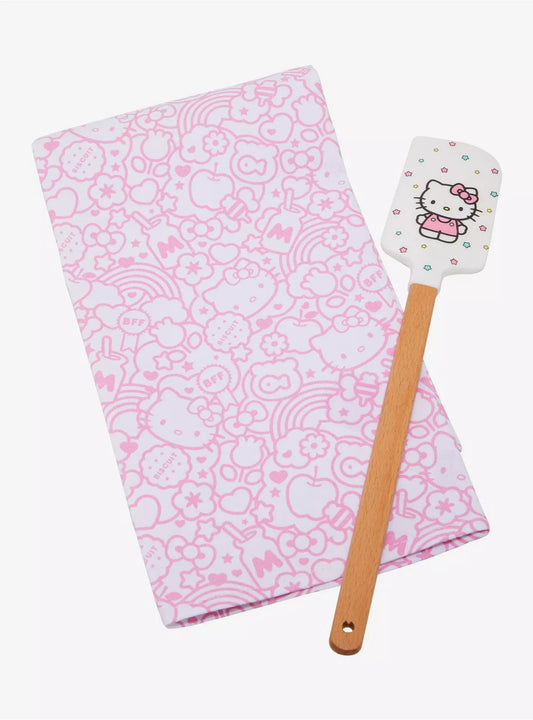 Set de Toalla y Espátula Hello Kitty ***Preorden***
