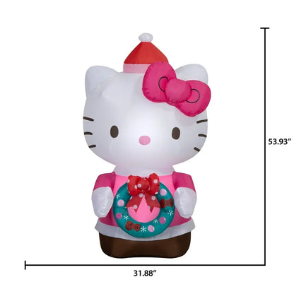 Inflable Hello Kitty Corona Navideña ***Preorden***