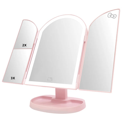 Hello Kitty Bowtastic Arch Trifold Led Mirrow Impressions Vanity ***Preorden***