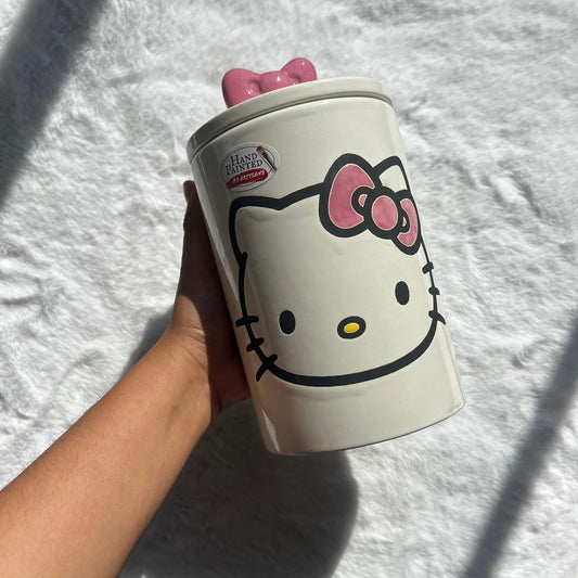 Contenedor Hello Kitty pintado a mano