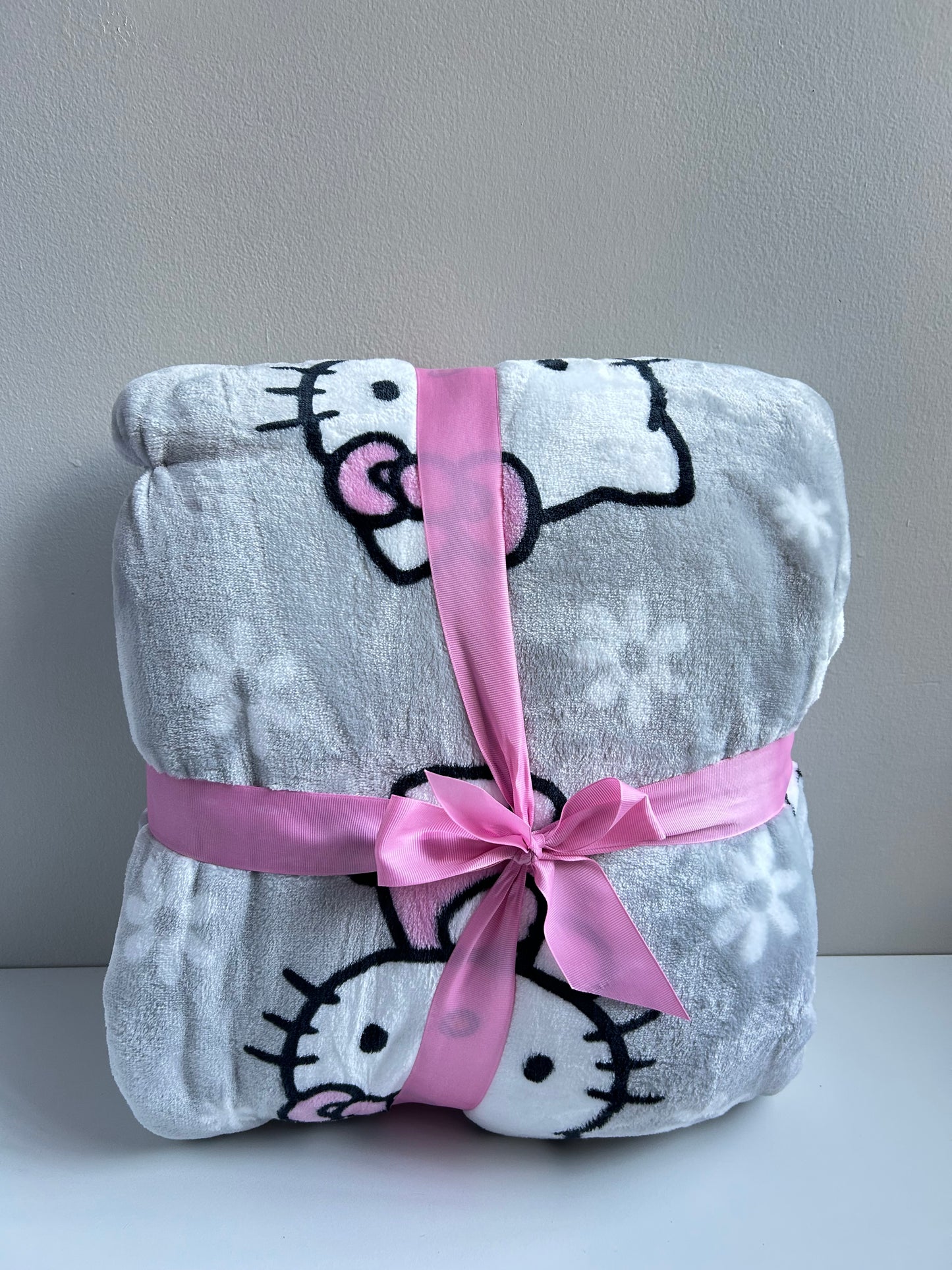 Blanket Hello Kitty Flores Gris Twin XL