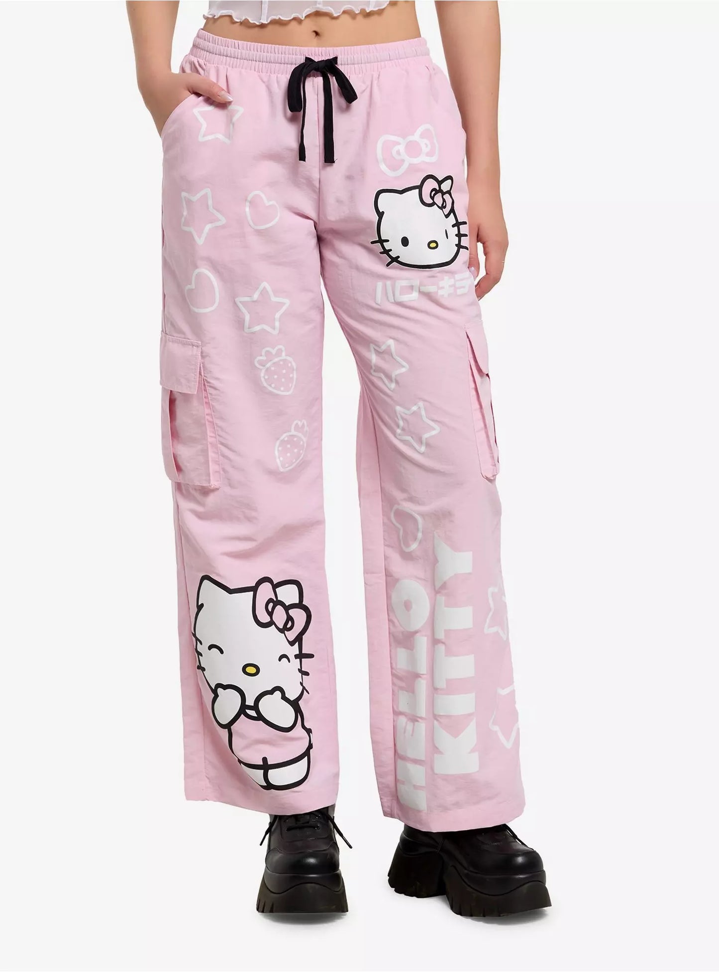 Hello kitty Pink Nylon Cargo Pants ***Preorden***