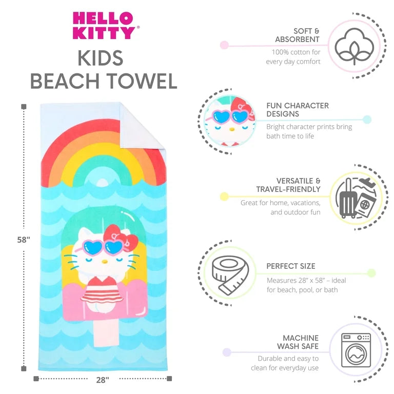Toalla De Playa Hello Kitty De Vacaciones ***Preorden***