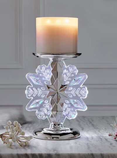 Snowflake Light-Up Pedestal 3 Wick Bath & Body Works ***Preorden***