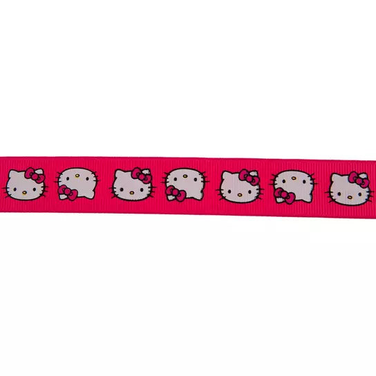 Carrete De Listón Hello Kitty Caritas Rosa ***Preorden***