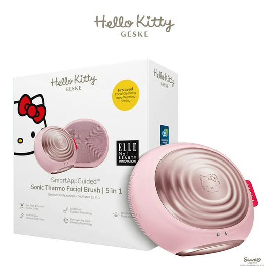 Cepillo Facial Térmico Sonico 5 en 1 Hello Kitty Geske Con SmartApp ***Preorden***